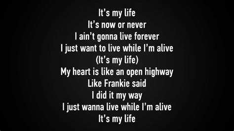 it's my life lyrics deutsch